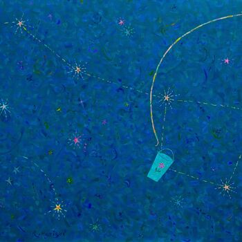 Pintura intitulada "A blue spring" por Rinat Harisov, Obras de arte originais, Acrílico