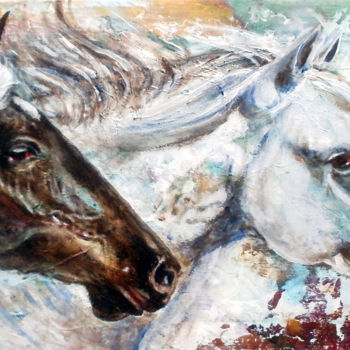 Schilderij getiteld "paarden-i3840.jpg" door Rineke De Jong, Origineel Kunstwerk