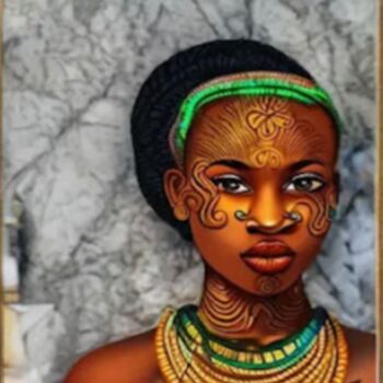 Digital Arts με τίτλο "Ladies made in Afri…" από Rinel Djeunga, Αυθεντικά έργα τέχνης, Ψηφιακή ζωγραφική