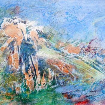 Pittura intitolato "franse alpen 3" da Rinke Baaima, Opera d'arte originale, Olio