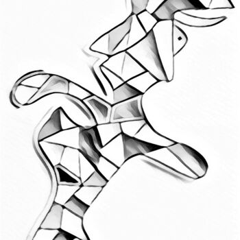 Dibujo titulada "le cri" por Rino Vale, Obra de arte original, Rotulador