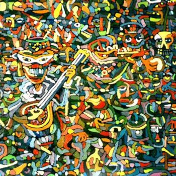 Pintura titulada "Entierro de La Sard…" por Delmar, Obra de arte original, Oleo