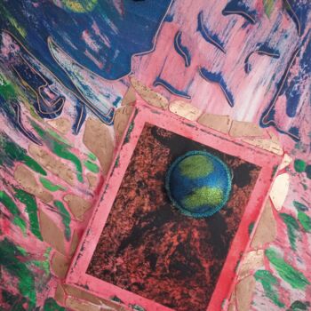 Peinture intitulée "" La terre et le sa…" par Riquet Faure, Œuvre d'art originale, Huile Monté sur Châssis en bois