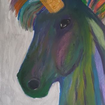 Peinture intitulée "Unicorn" par Reshma Teena Daniel, Œuvre d'art originale, Acrylique