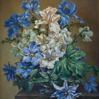 Pintura intitulada "Beautiful flowers" por Rita Cemkalo, Obras de arte originais, Óleo