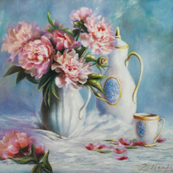 Painting titled "Still life with peo…" by Rita Cemkalo, Original Artwork, Oil