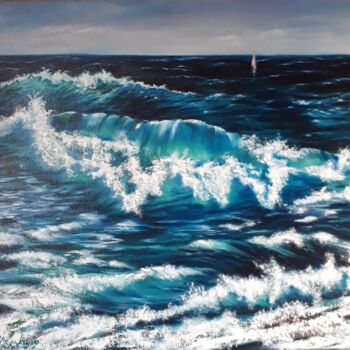 Pintura titulada "Wave of the Sea" por Rita Cemkalo, Obra de arte original, Oleo