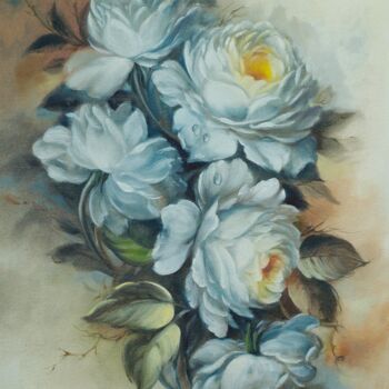 Painting titled "Beautiful Bouquet o…" by Rita Cemkalo, Original Artwork, Oil