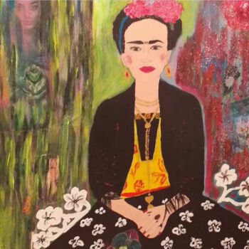Pittura intitolato "Frida Kahlo" da Rita De Vito, Opera d'arte originale, Acrilico