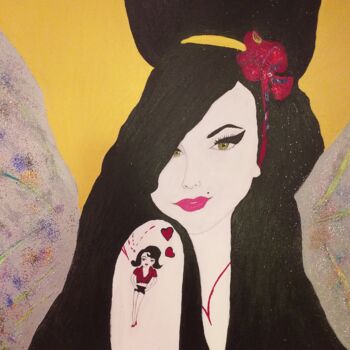 Pittura intitolato "Amy Winehouse" da Rita De Vito, Opera d'arte originale, Acrilico