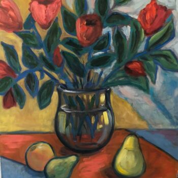 Pintura titulada "Тюльпаны" por Margarita, Obra de arte original, Oleo