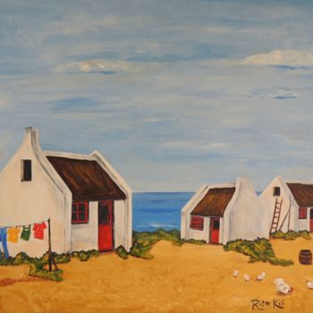 Painting titled "FISHER HOUSES West…" by Rita Kili, Original Artwork, Acrylic