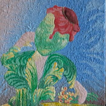 Ζωγραφική με τίτλο ""Un Uomo Vestito A…" από Rita Pecorari, Αυθεντικά έργα τέχνης, Λάδι