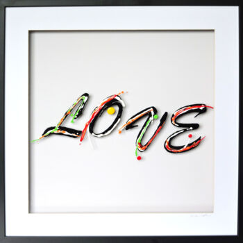 Ζωγραφική με τίτλο "Love" από Rita Vandenherrewegen, Αυθεντικά έργα τέχνης, Ακρυλικό Τοποθετήθηκε στο Plexiglass
