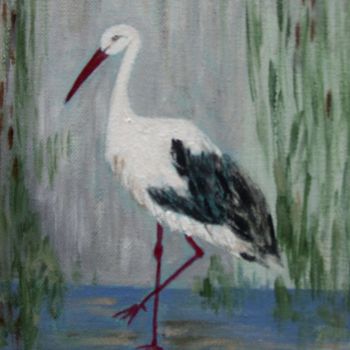 Malarstwo zatytułowany „stork.jpg” autorstwa Rita Raithel, Oryginalna praca