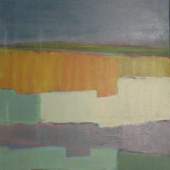 Painting titled "Ocre y verde 1" by Javier Riveiro, Original Artwork