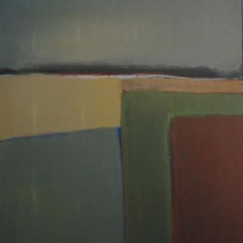 Painting titled "Ocre y verde 3" by Javier Riveiro, Original Artwork