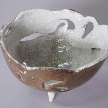 Sculpture titled "Coupe à fruits ajou…" by Paul Rivieccio, Original Artwork, Ceramics