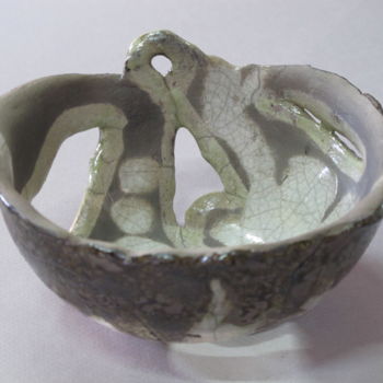 Sculpture titled "Coupelle ajourée" by Paul Rivieccio, Original Artwork, Ceramics