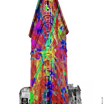 Photographie intitulée "FLATIRON Rainbow" par Rivierakris, Œuvre d'art originale, Photographie numérique