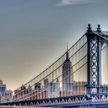 Fotografia intitolato "Manhattan Bridge" da Rivierakris, Opera d'arte originale, Fotomontaggio