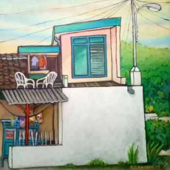 绘画 标题为“rumah dikampung” 由Rizkandar, 原创艺术品