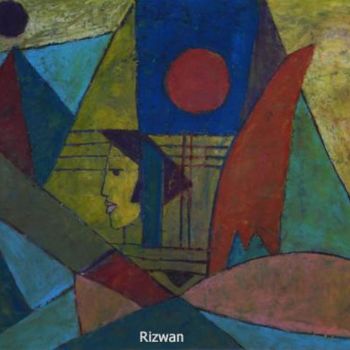 Pittura intitolato "The  Agitation" da Rizwan Ali, Opera d'arte originale, Olio