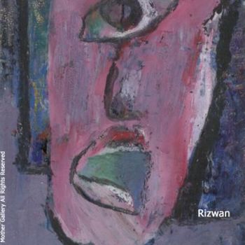 Painting titled "Pink face" by Rizwan Ali, Original Artwork
