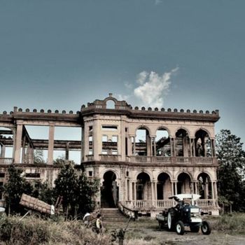 Photography titled "tractor by the ruins" by R J Lacson, Original Artwork