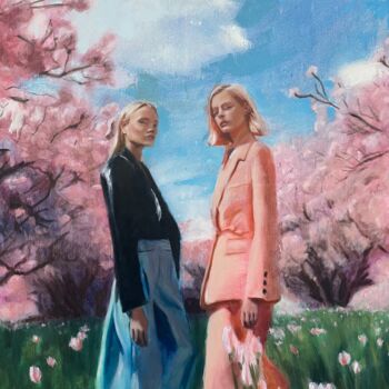 "Spring, a colorful…" başlıklı Tablo Hercules tarafından, Orijinal sanat, Petrol