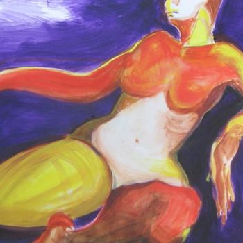 绘画 标题为“woman-yellow-red-10…” 由Richard Herr, 原创艺术品, 丙烯