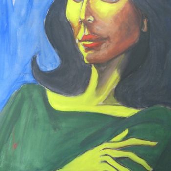 Painting titled "yellow/green 123pfp" by Richard Herr, Original Artwork, Acrylic