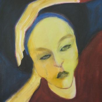 Painting titled "blue head band 136p…" by Richard Herr, Original Artwork, Acrylic