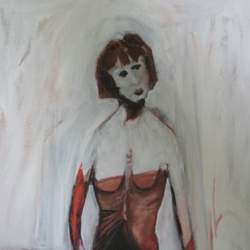 Painting titled "wonder red dress 13…" by Richard Herr, Original Artwork, Acrylic