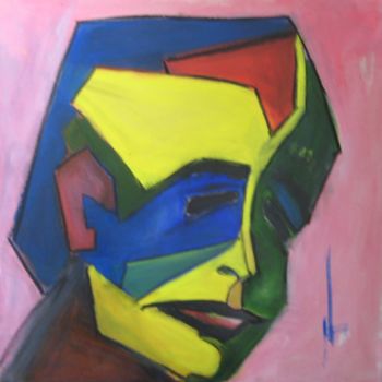 Painting titled "more face 45pemp" by Richard Herr, Original Artwork, Acrylic