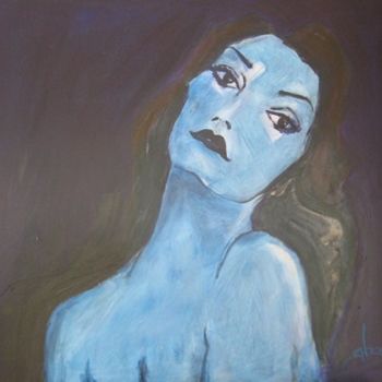 Painting titled "TODAY BLUE (155pfp)" by Richard Herr, Original Artwork