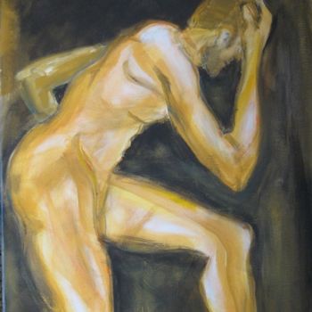 Painting titled "yellow man (112nmp)" by Richard Herr, Original Artwork