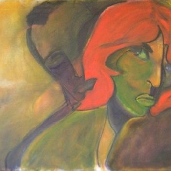 Painting titled "Lisa and me 44pfmp" by Richard Herr, Original Artwork, Acrylic