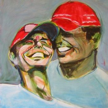 绘画 标题为“Two Guys 50pmp” 由Richard Herr, 原创艺术品, 丙烯