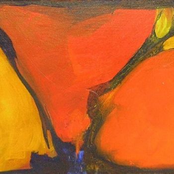Painting titled "Red Yellow Orange Z…" by Richard Herr, Original Artwork, Acrylic