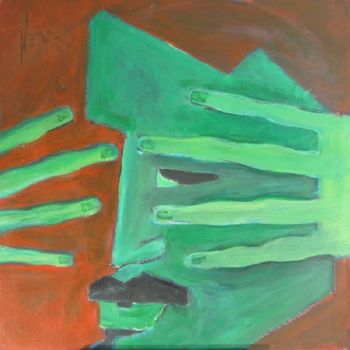 Painting titled "Finger Face 28pemp" by Richard Herr, Original Artwork, Acrylic