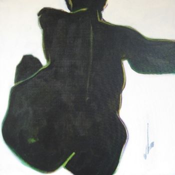 Painting titled "Black Back FNP64" by Richard Herr, Original Artwork, Acrylic