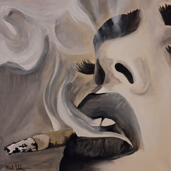 Pittura intitolato "smoke" da Rm Arte, Opera d'arte originale, Acrilico
