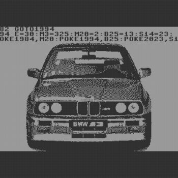 Arts numériques intitulée "BMW E30 M3 BASIC C6…" par Rm64, Œuvre d'art originale, Travail numérique 2D