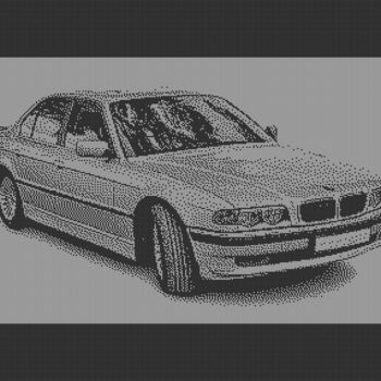 Arts numériques intitulée "BMW E38 C64 PIXEL A…" par Rm64, Œuvre d'art originale, Travail numérique 2D