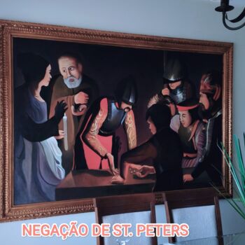 Schilderij getiteld "Negação de São Pedro" door Ricardo Massucatto, Origineel Kunstwerk, Olie