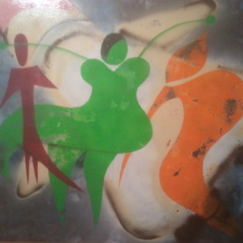 Pittura intitolato "Les 4 femmes !!!" da Rmi M, Opera d'arte originale