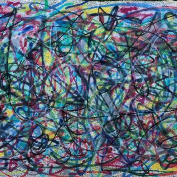 Картина под названием "N60, Robert Miskine…" - Robert Miskines, Подлинное произведение искусства, Рисунок распылителем краски
