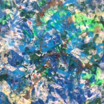 Painting titled "N96 Abstract Expres…" by Robert Miskines, Original Artwork, Spray paint