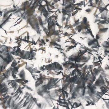 Peinture intitulée "N135 minimalist fra…" par Robert Miskines, Œuvre d'art originale, Bombe aérosol